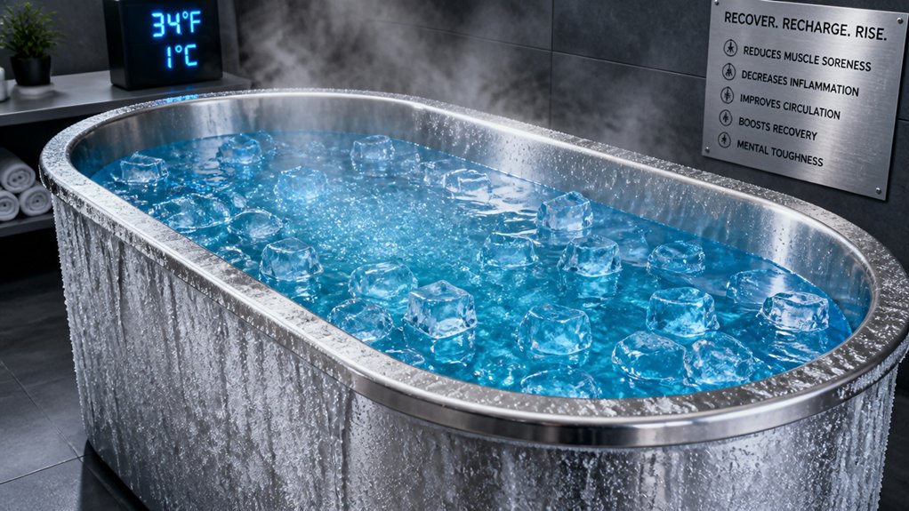 cold water reduces muscle soreness
