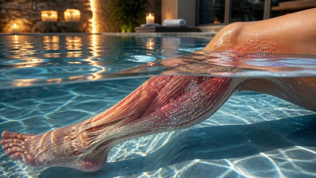 cold water reduces muscle soreness
