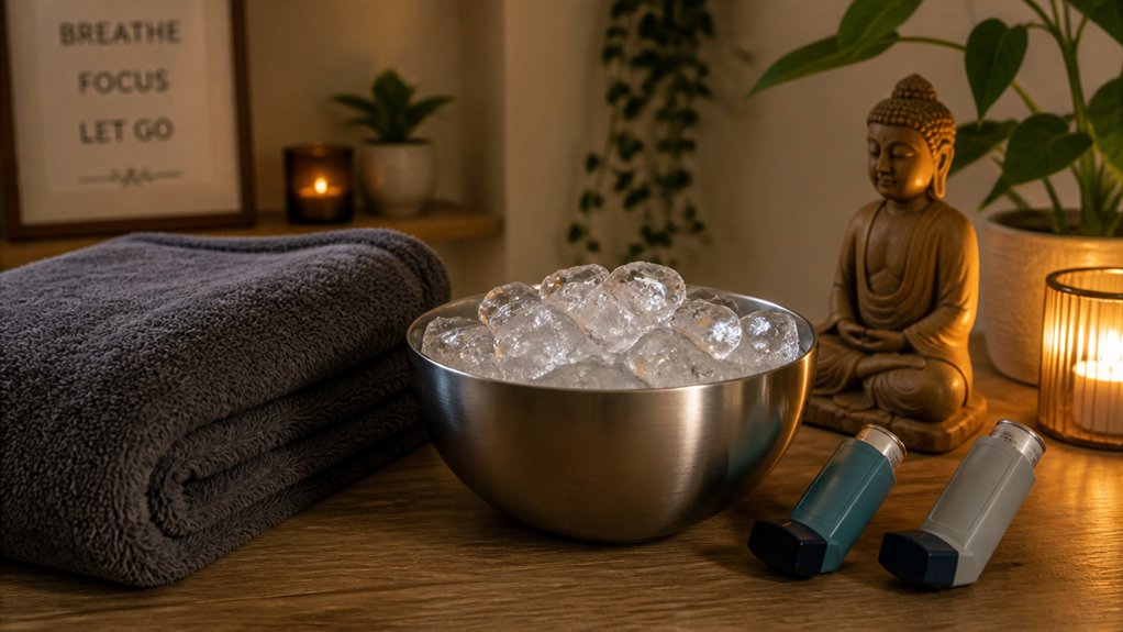 controlled deep breathing calms