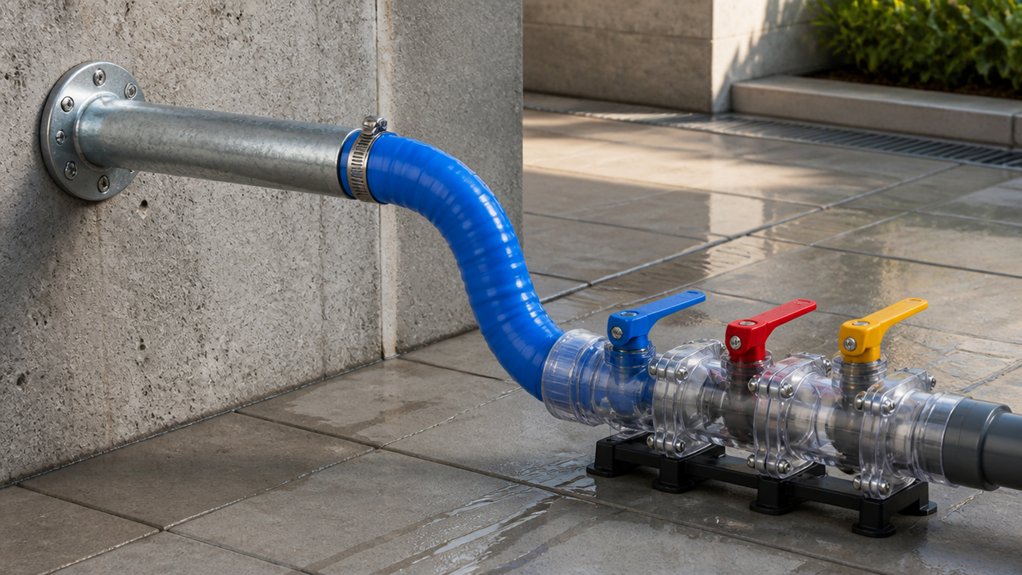 effective drainage hose setup