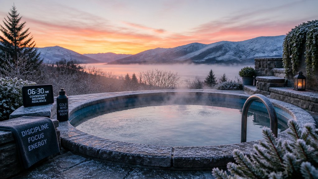 morning cold plunge timing