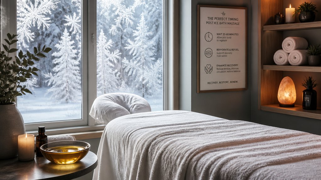optimal massage timing post icebath