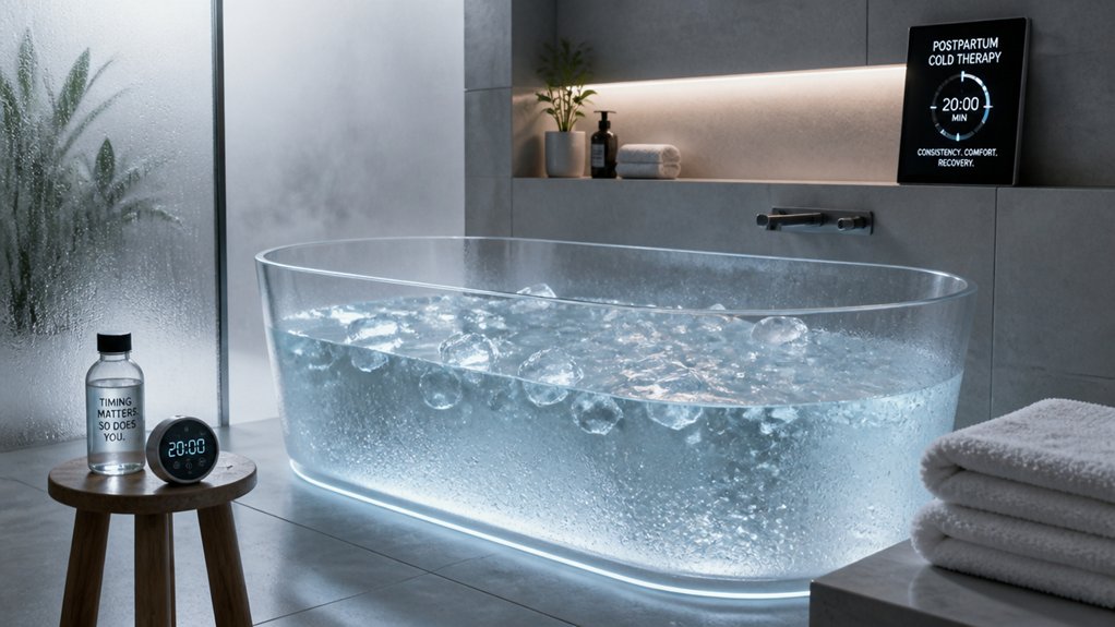 Why Are Specific Ice Bath Times Recommended Postpartum?