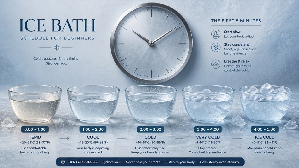 safe beginner ice bath schedule
