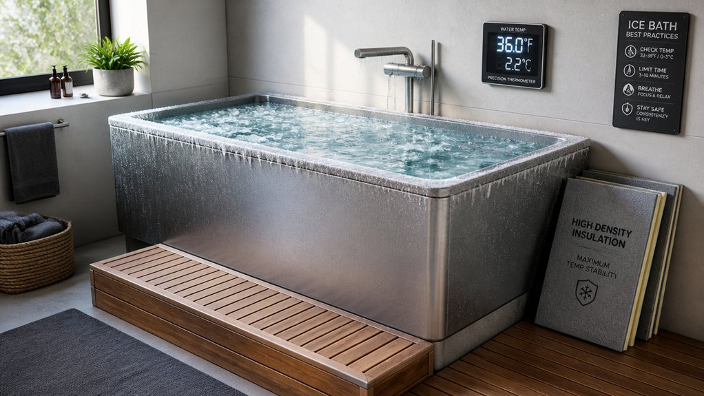 safe home ice bath setup