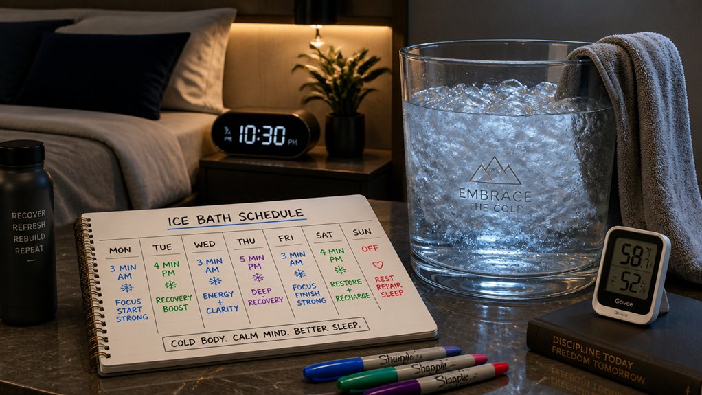 scheduled ice baths recovery