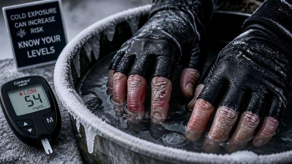 signs of hypoglycemia and frostbite