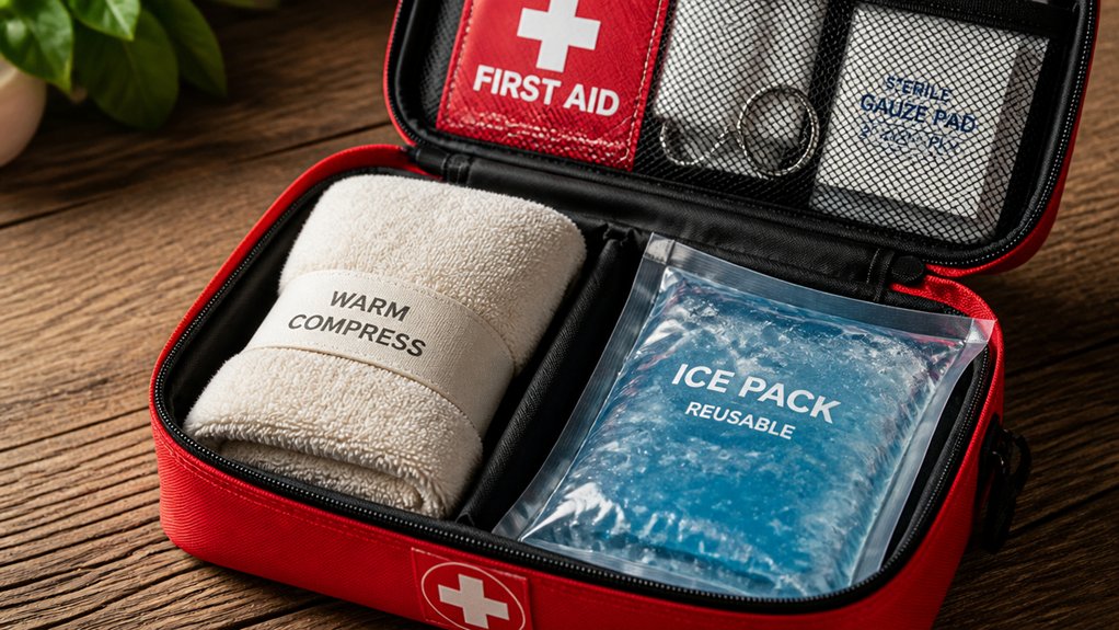 warm compresses for stiffness